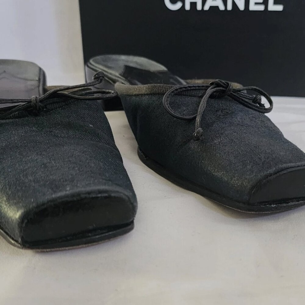 Vintage Chanel Leather Mules sz 40 - Picture 4 of 6